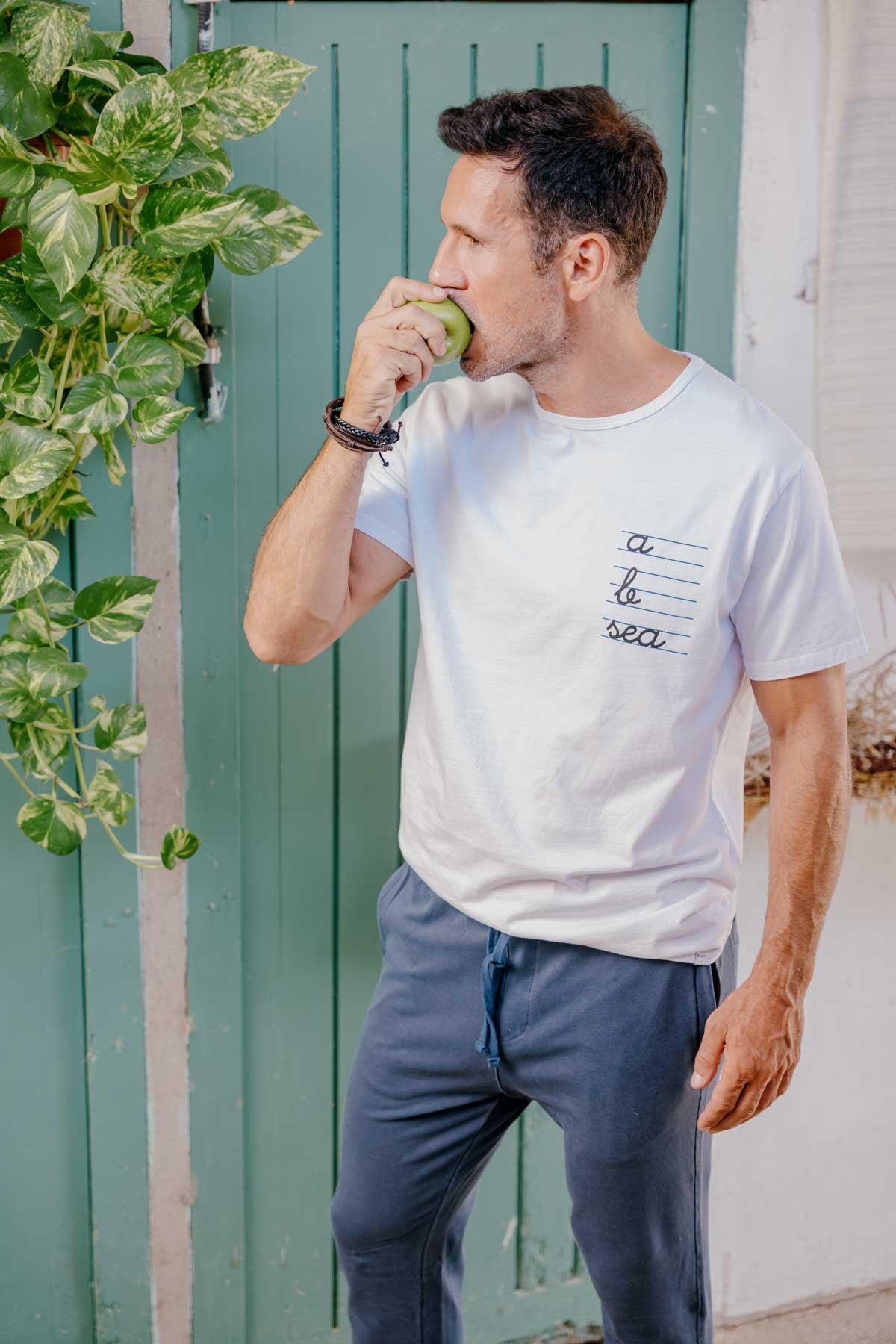 ABC - Camiseta algodón orgánico - Blanca espuma - Imagen 4