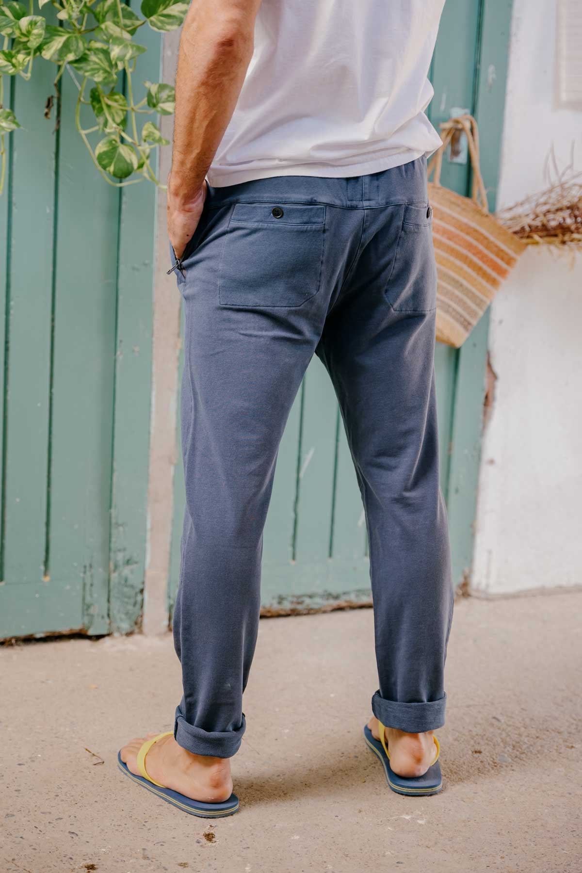 COMFY - Pantalón algodón orgánico - Azul sur - Imagen 4