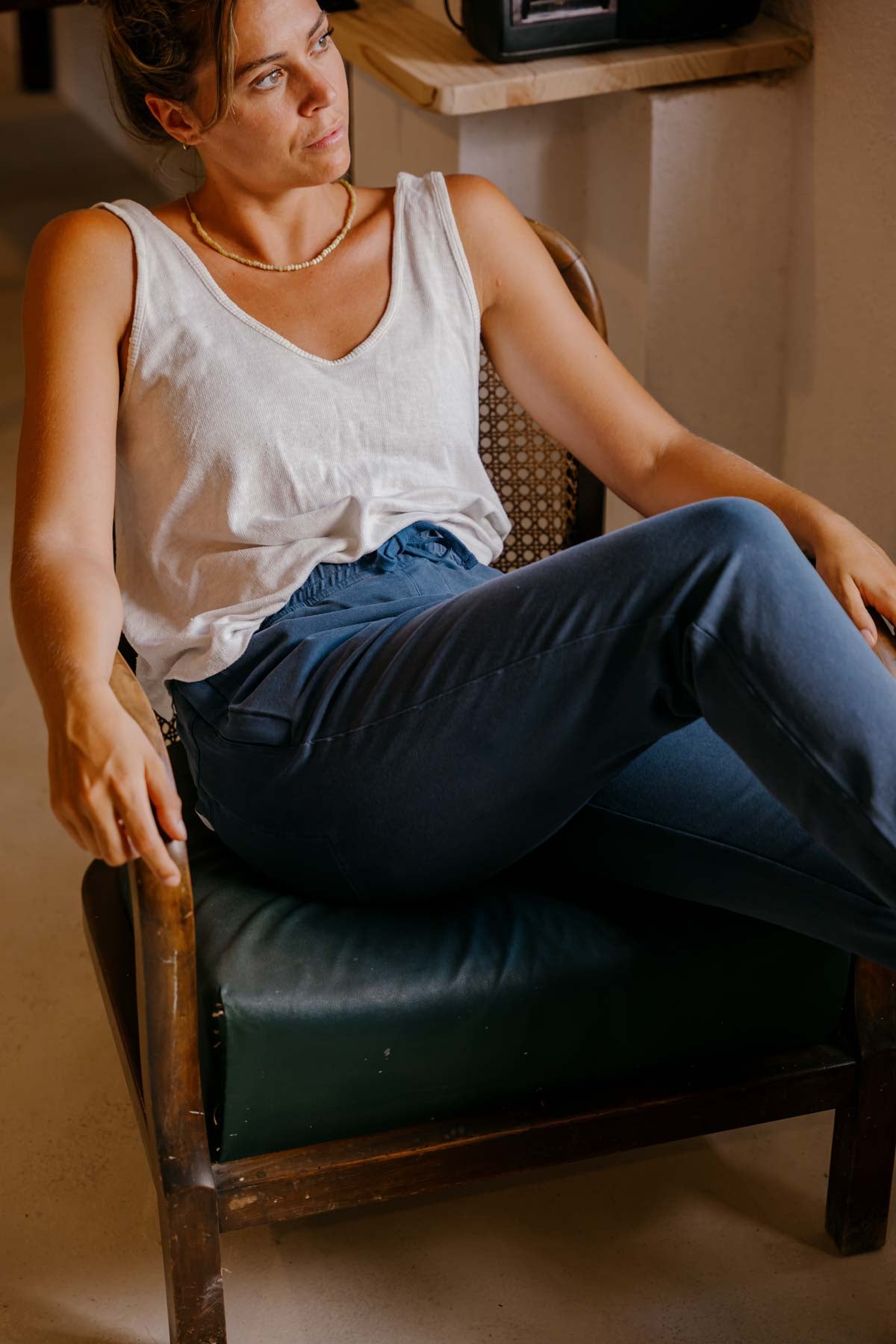 COMFY - Pantalón algodón orgánico - Azul sur - Imagen 5