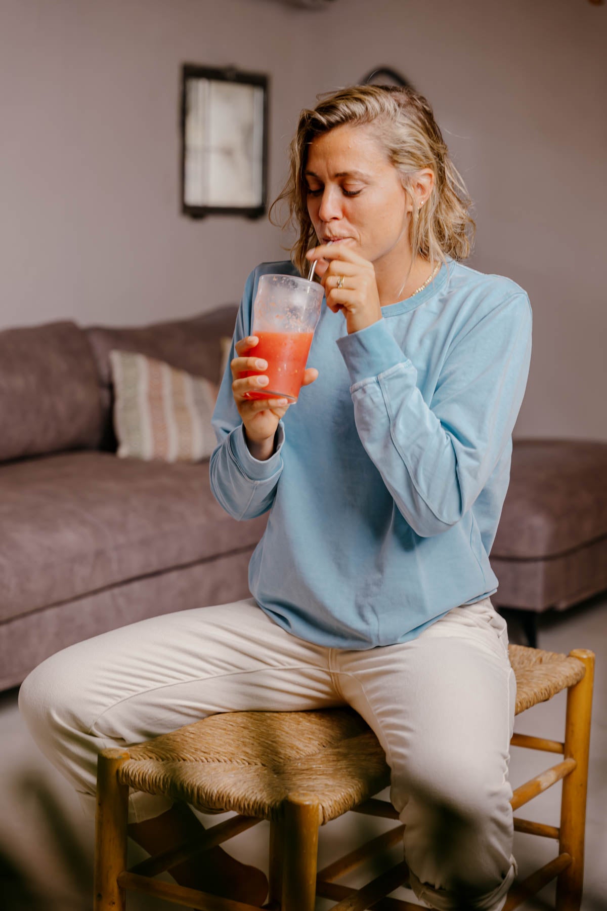 CREW - Sudadera algodón orgánico - Azul maui - Imagen 3