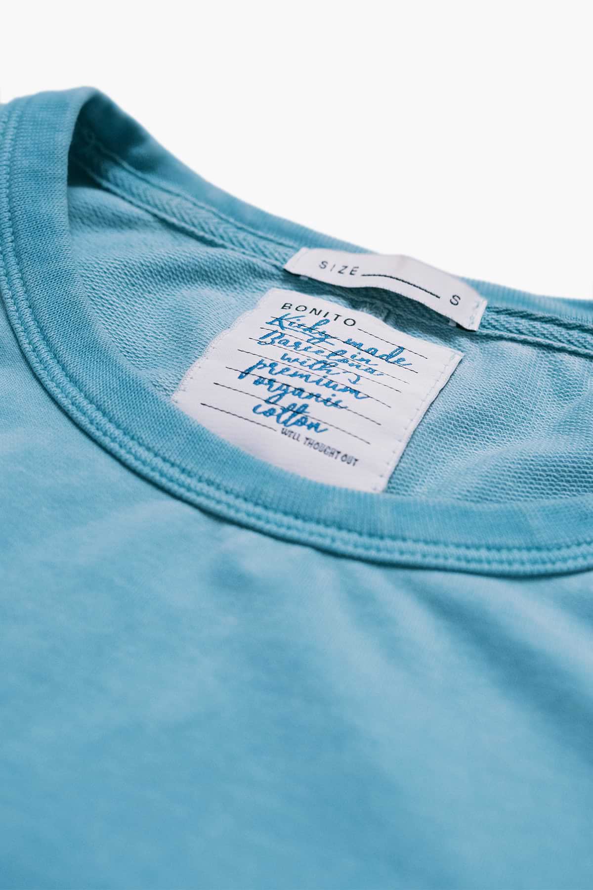 CREW - Sudadera algodón orgánico - Azul maui - Imagen 5