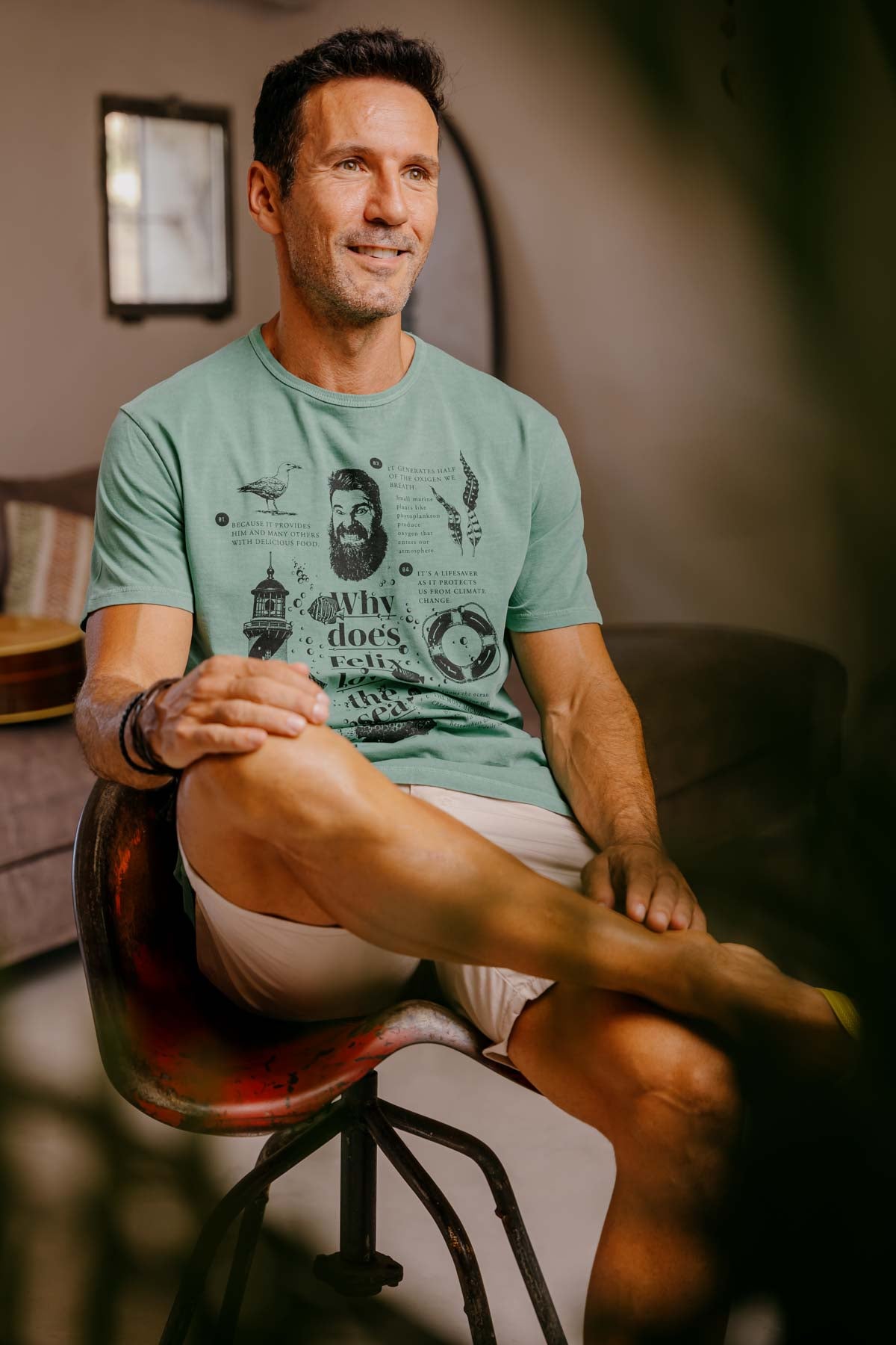 FELIX - Camiseta algodón orgánico - Verde poseidonia - Imagen 2