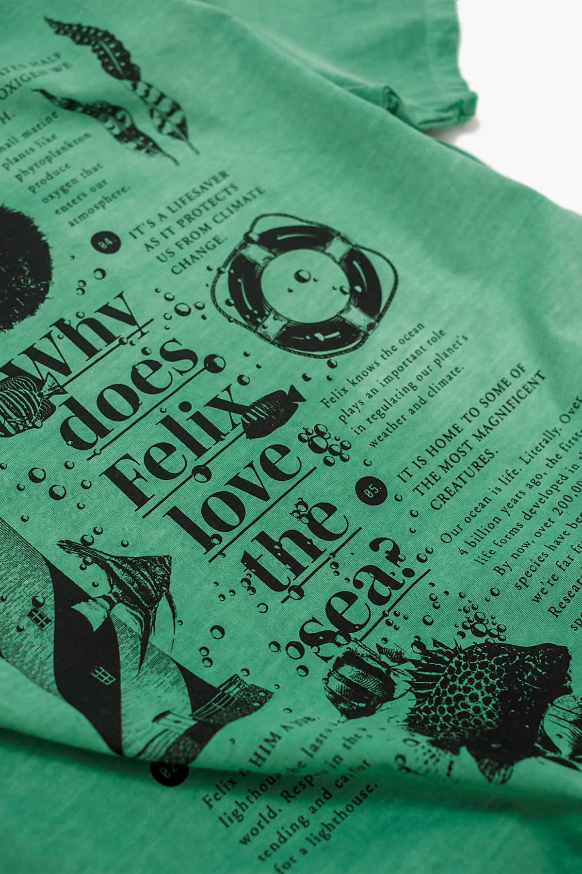 FELIX - Camiseta algodón orgánico - Verde poseidonia - Imagen 4