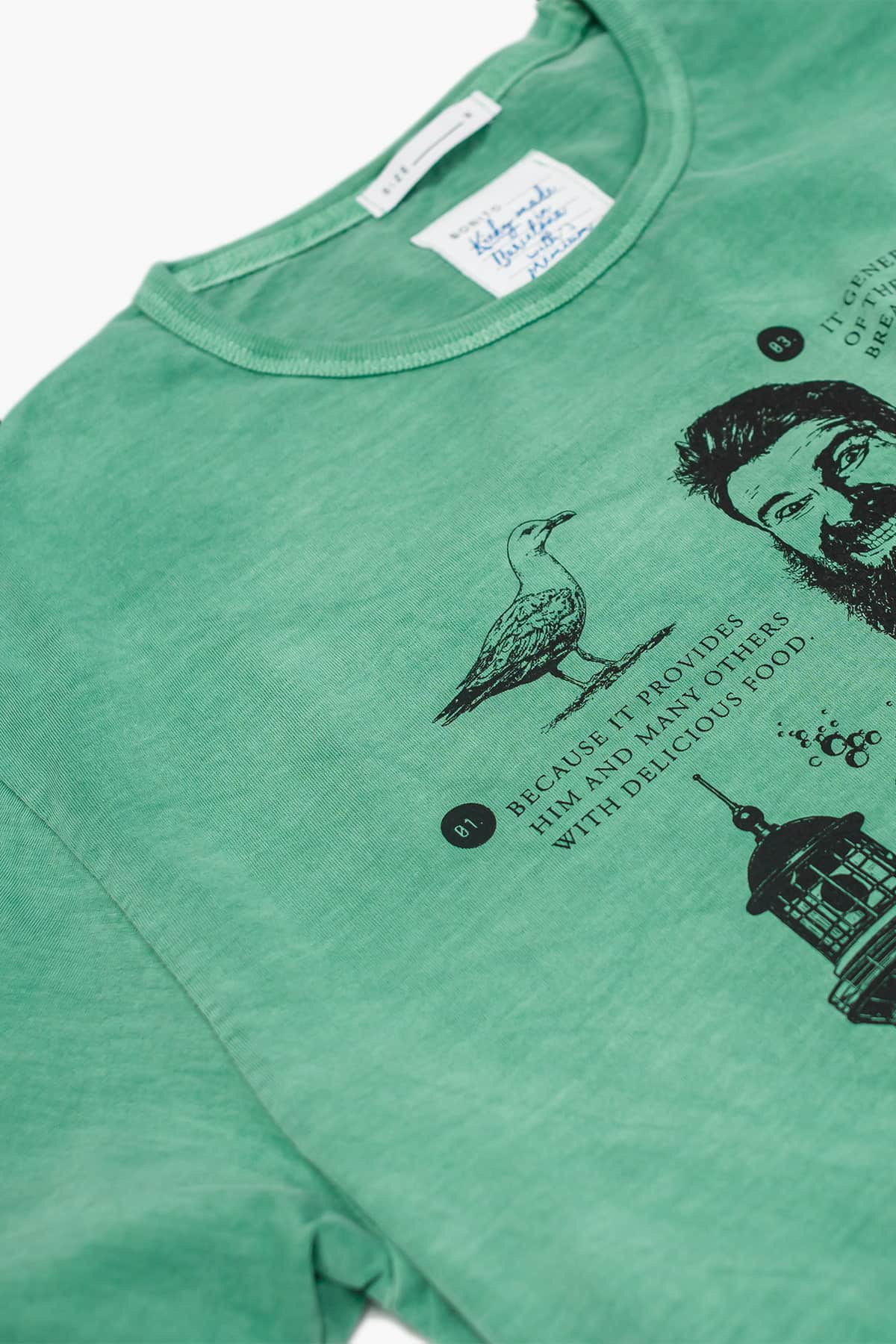 FELIX - Camiseta algodón orgánico - Verde poseidonia - Imagen 5