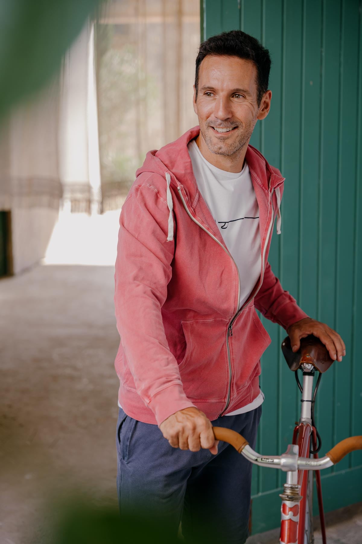 KANGAROO - Sudadera algodón orgánico - Rojo babor - Imagen 3