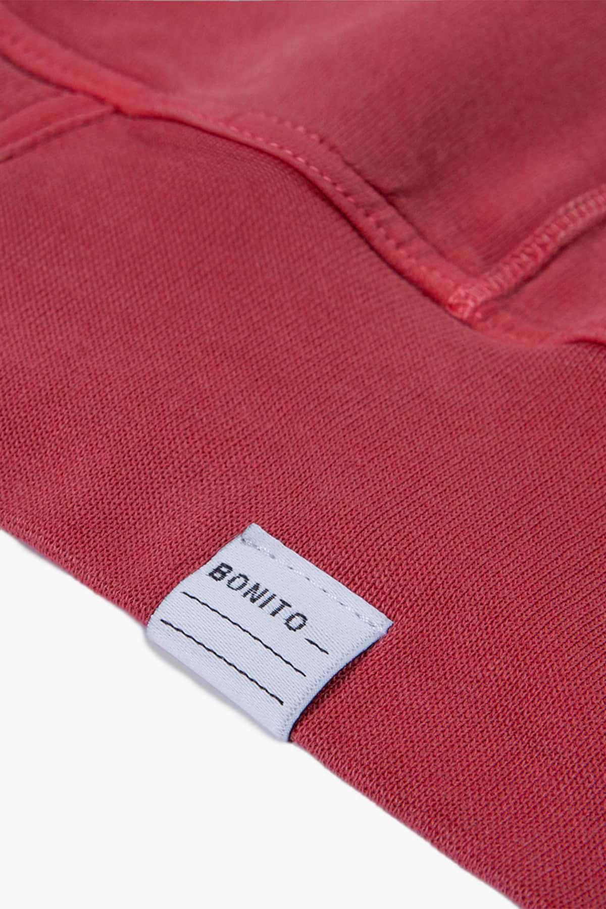 KANGAROO - Sudadera algodón orgánico - Rojo babor - Imagen 9