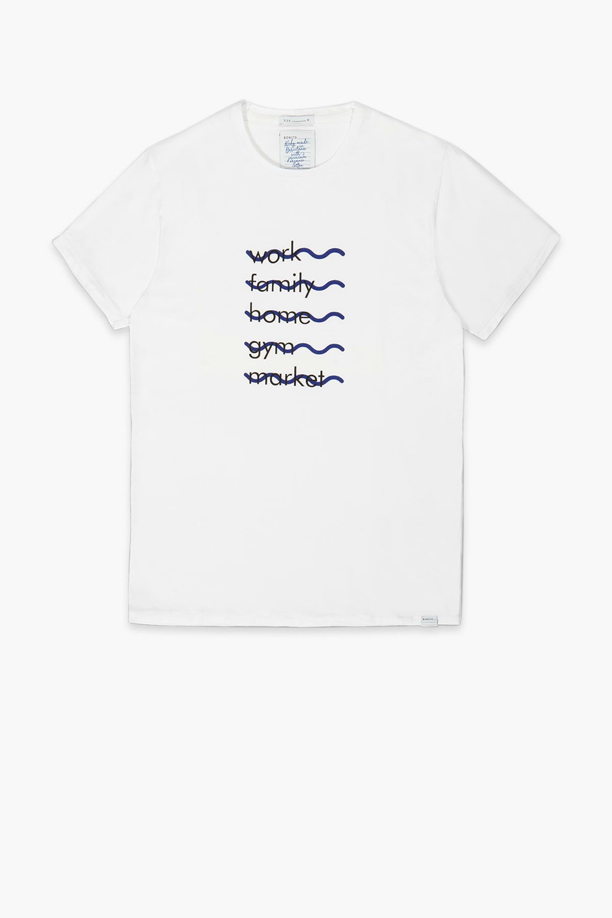 LIST- Camiseta algodón orgánico Pima - Blanca espuma