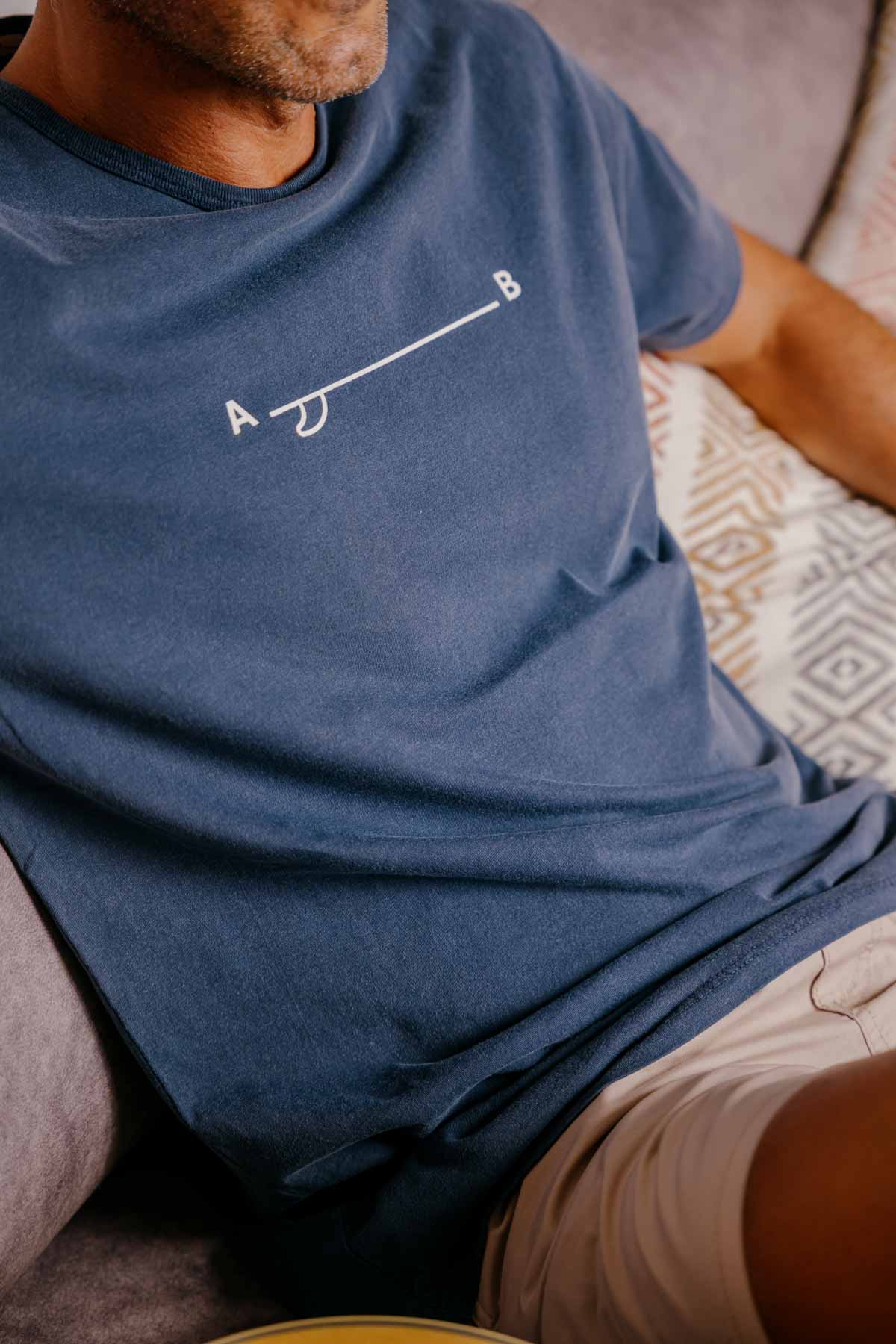 SIMPLE - Camiseta algodón orgánico - Azul sur - Imagen 3