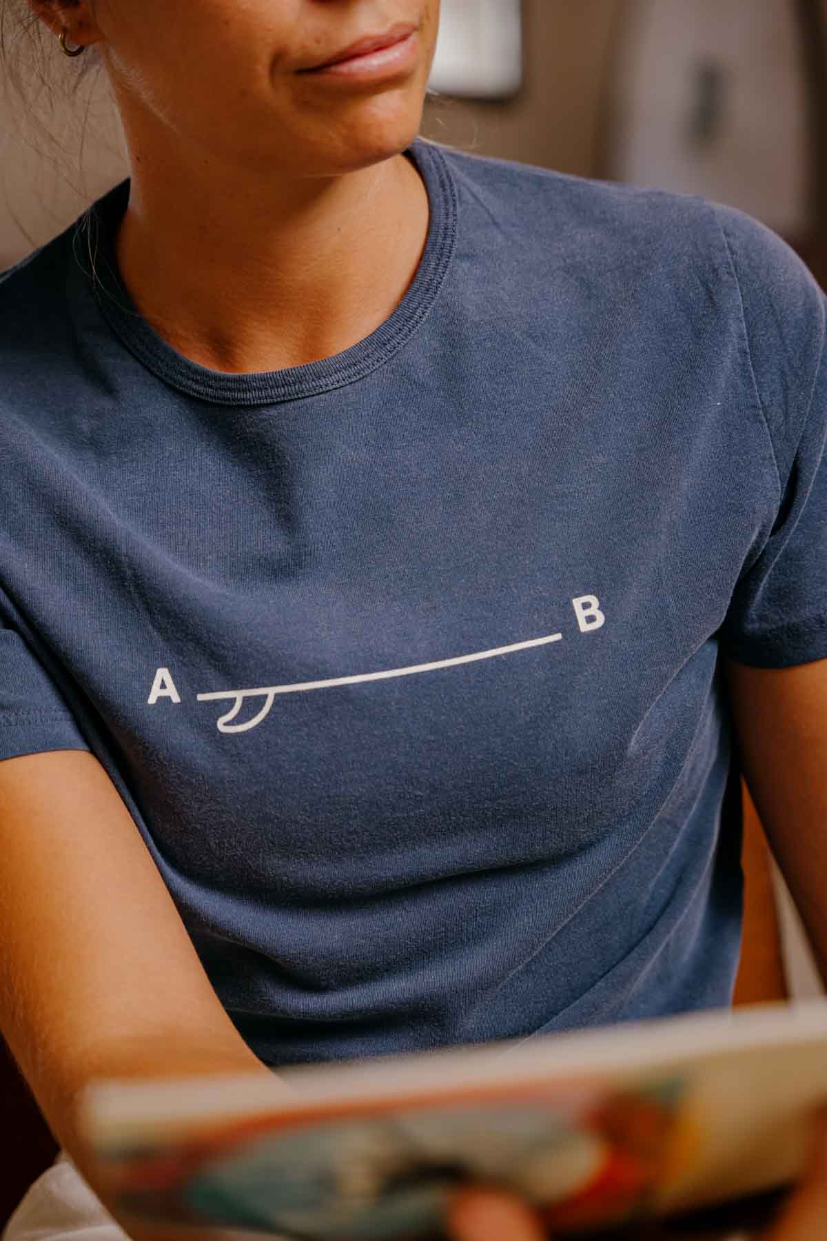 SIMPLE - Camiseta algodón orgánico - Azul sur - Imagen 5
