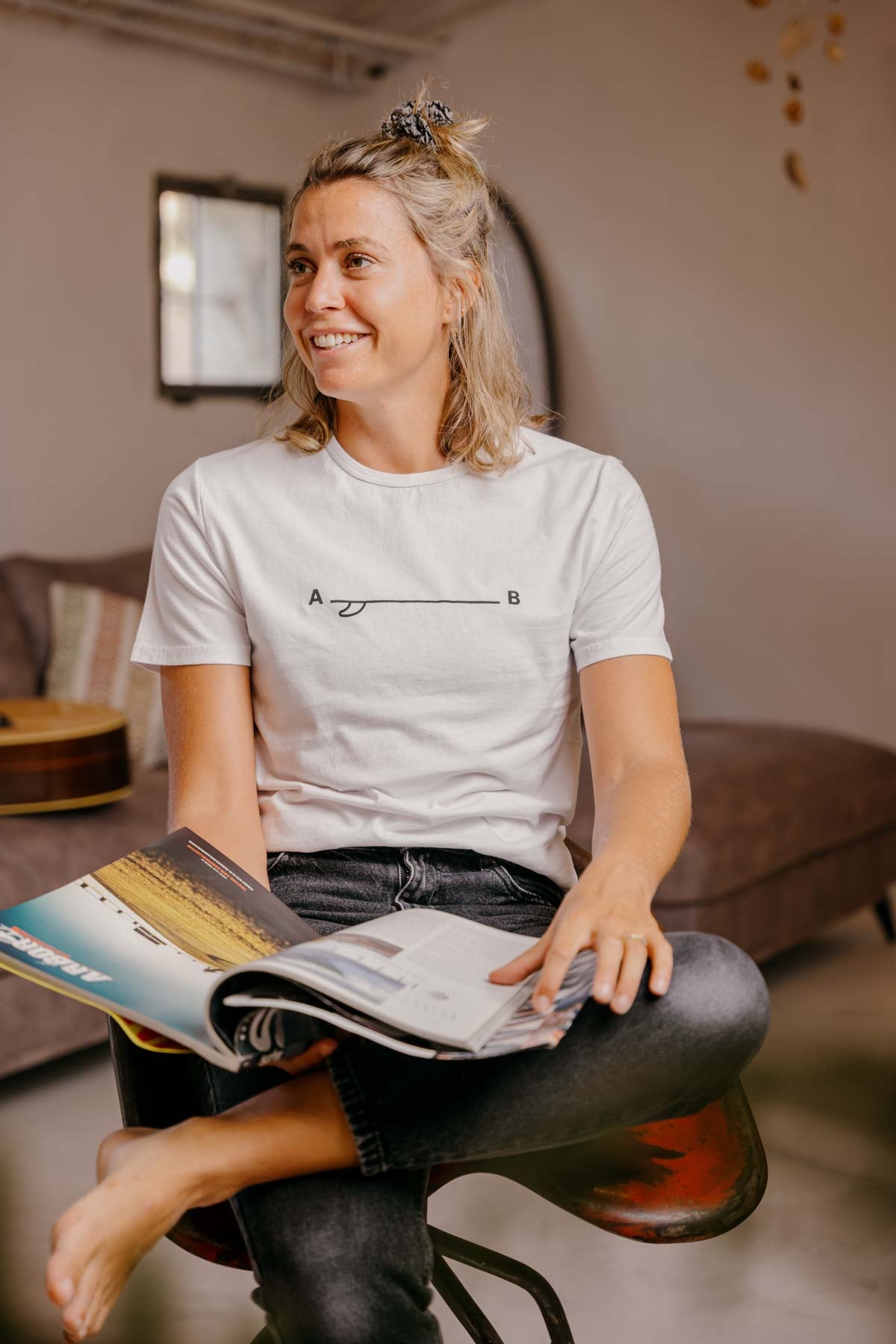 SIMPLE - Camiseta algodón orgánico - Blanca espuma - Imagen 4