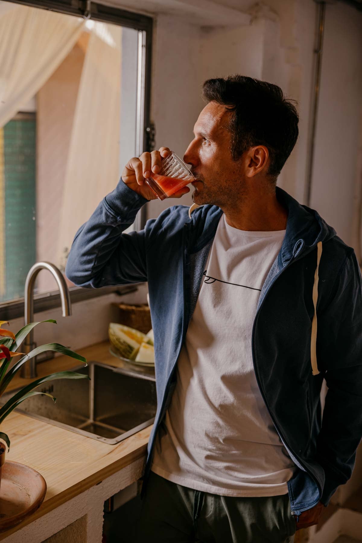 ZIP - Sudadera algodón orgánico - Azul sur - Imagen 3