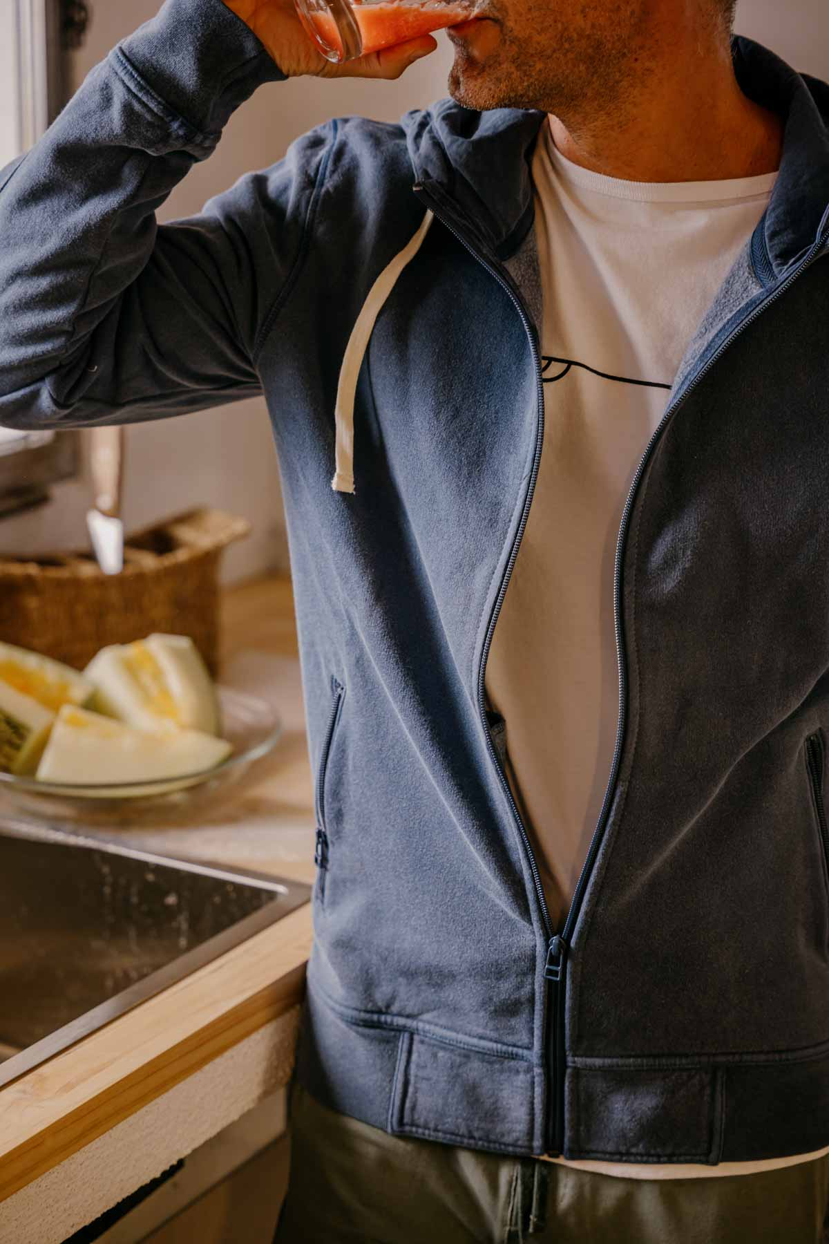 ZIP - Sudadera algodón orgánico - Azul sur - Imagen 5