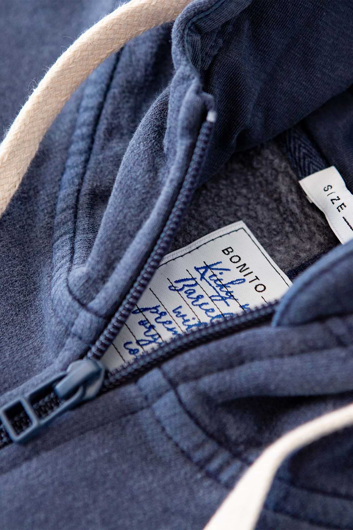 ZIP - Sudadera algodón orgánico - Azul sur - Imagen 7