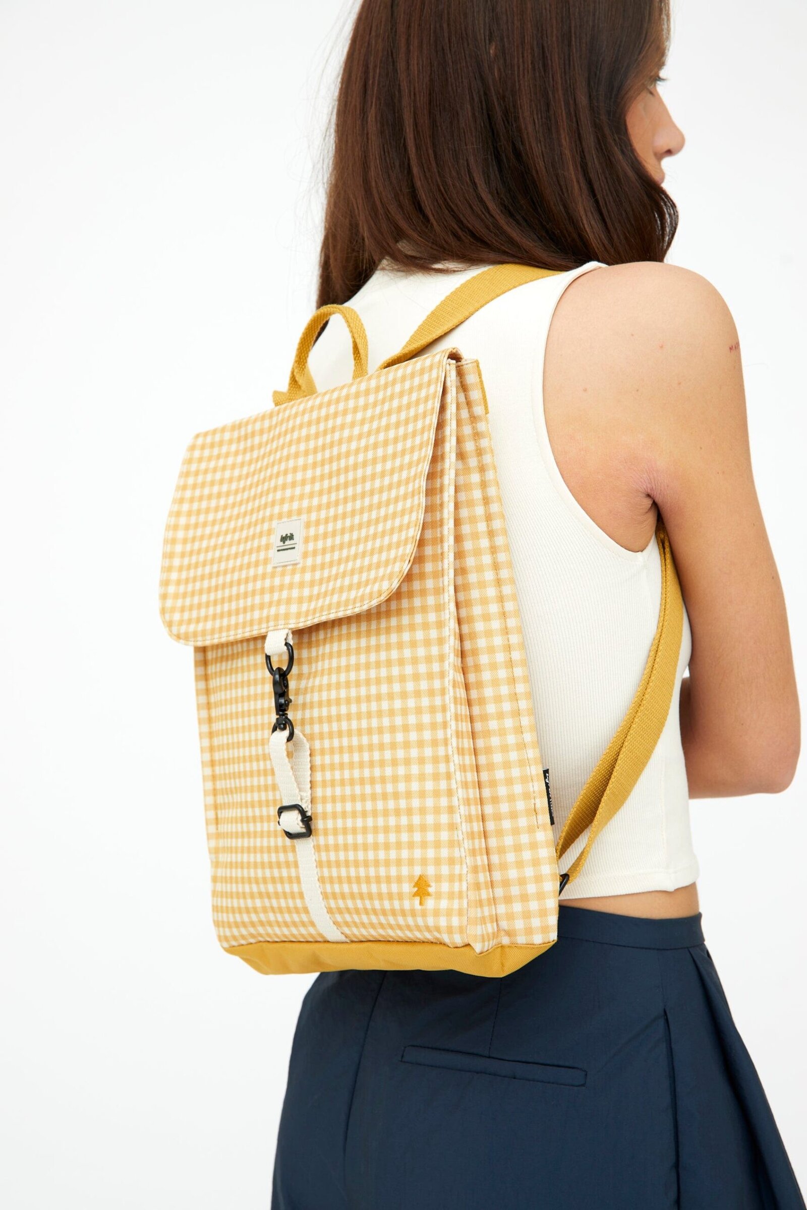 Handy Mini Backpack Vichy Mustard - Imagen 6