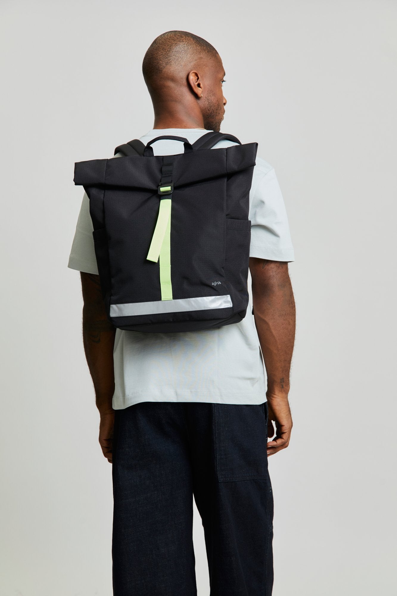Pack Lars Roll Backpack Black Lime - Imagen 8