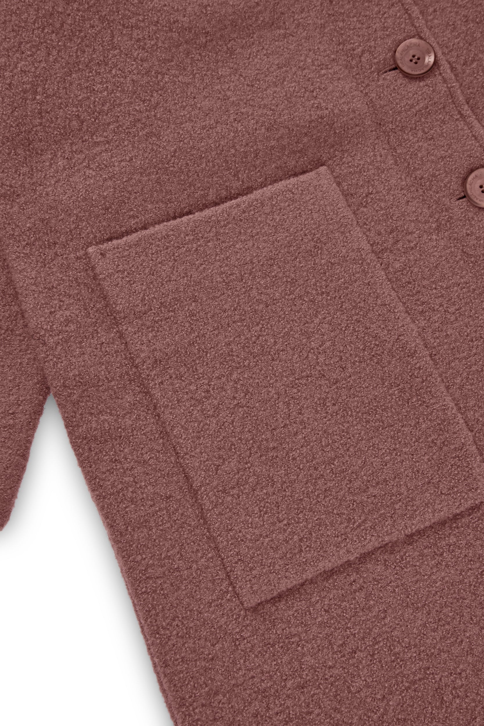 100% Merino Wool oversized coat in Pink - Imagen 5