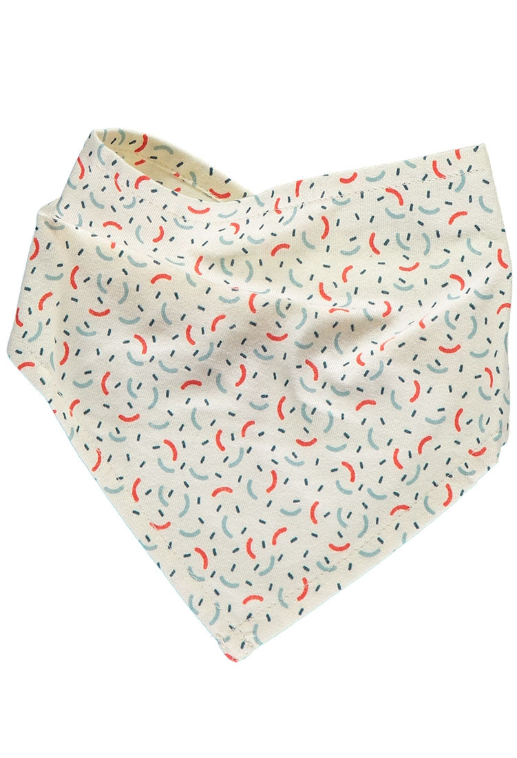Babero reversible con estampado geométrico