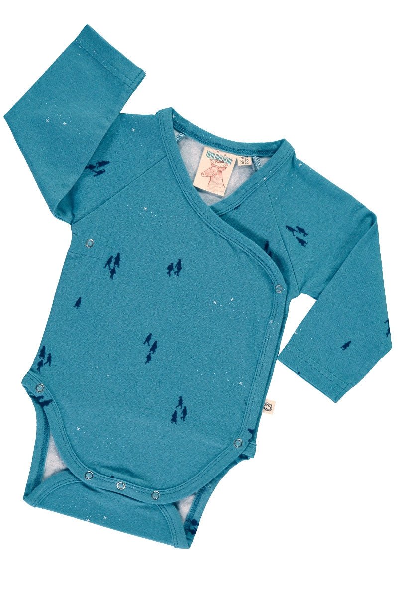 Baby Body kimono in opal blue color