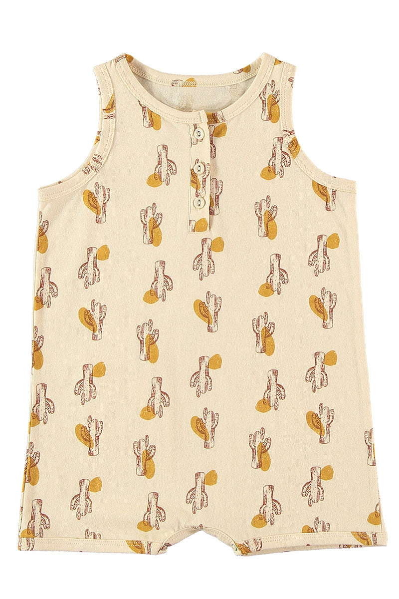 Baby jumpsuit in beige - Imagen 2