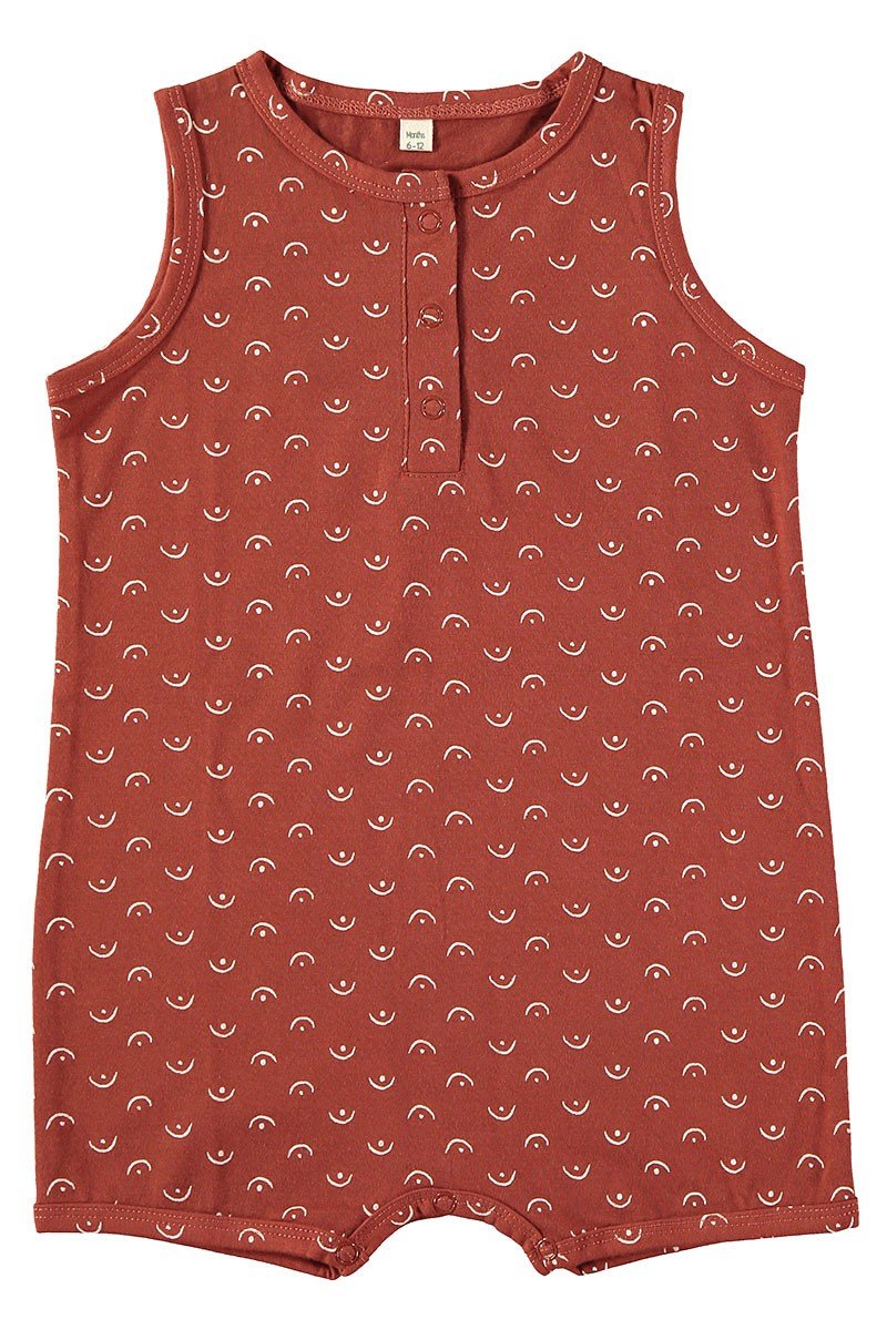 Baby Jumpsuit Tits Red in organic cotton