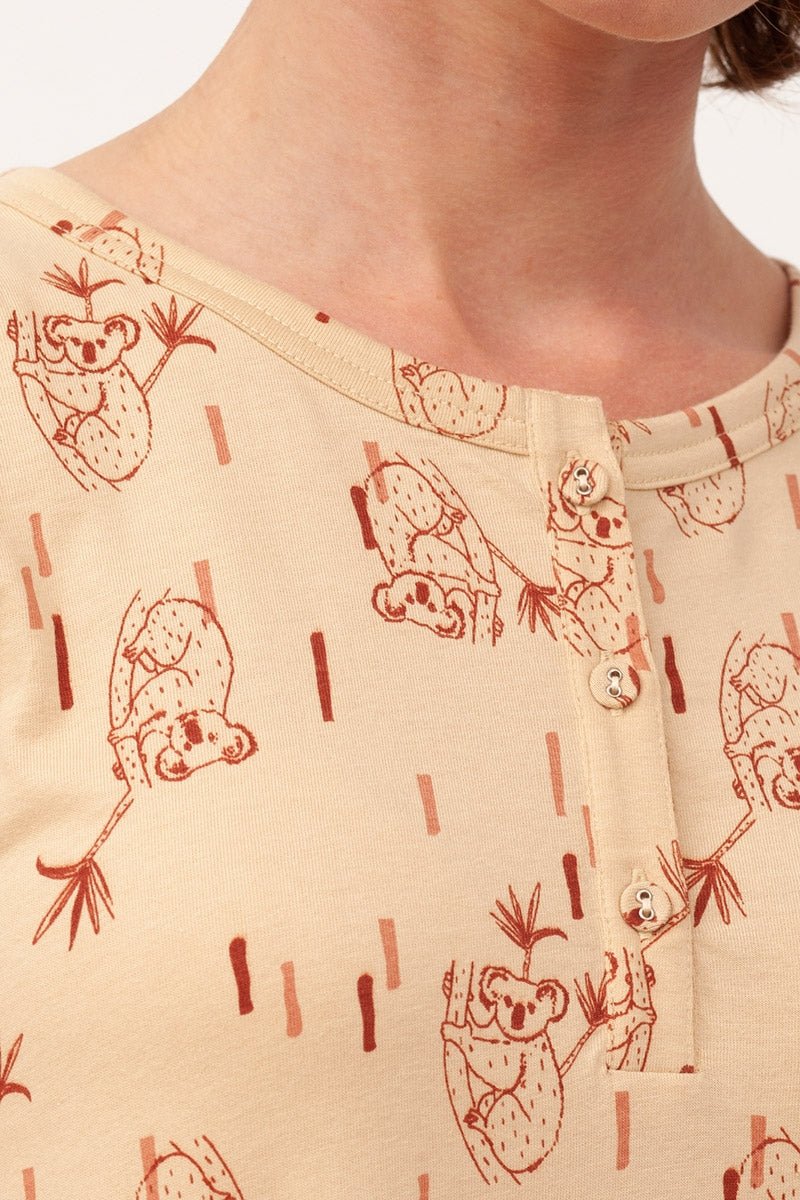 BERTA's Maxi Dress in beige Koalas - Imagen 3