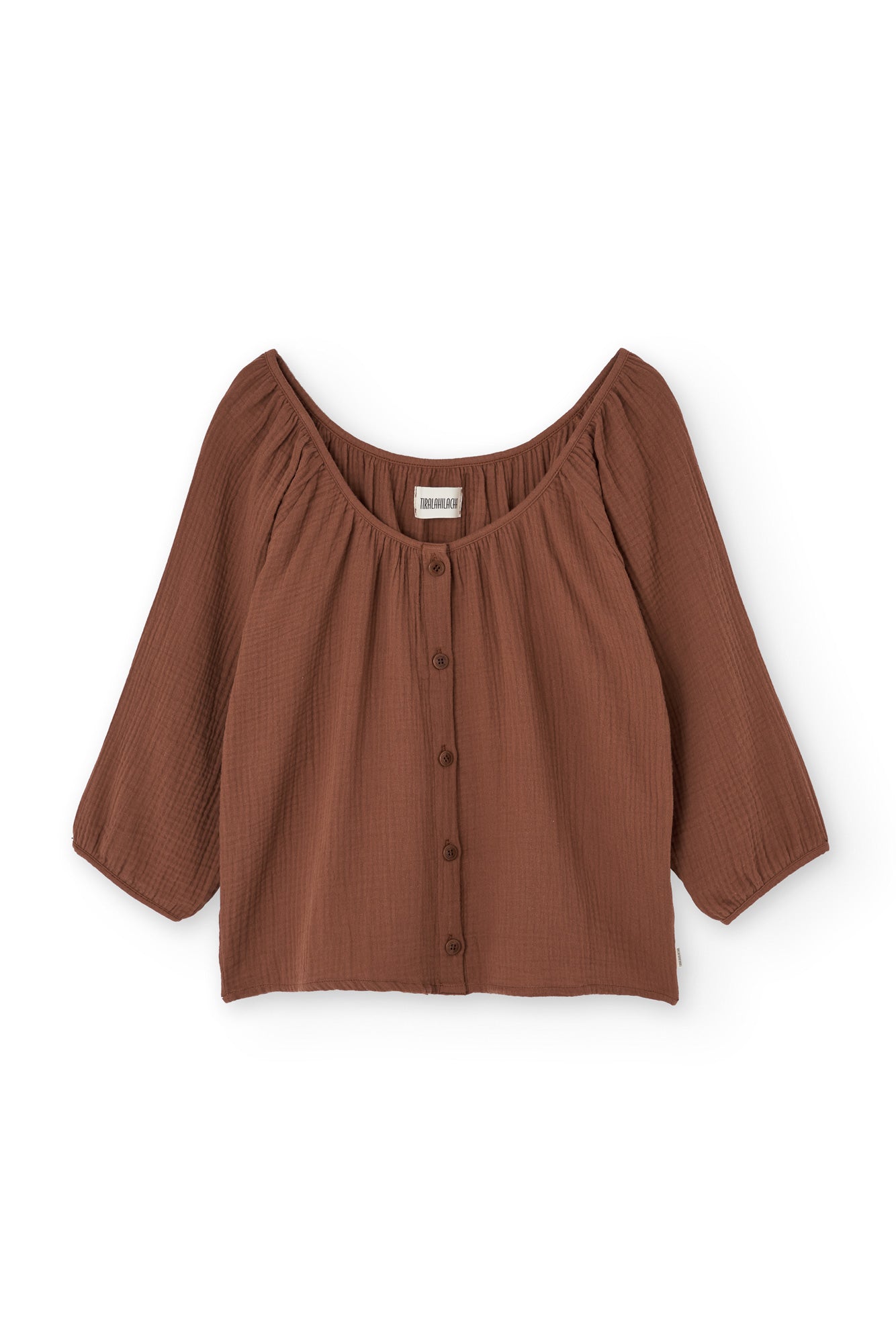 Blanche Terracotta Muslin Top