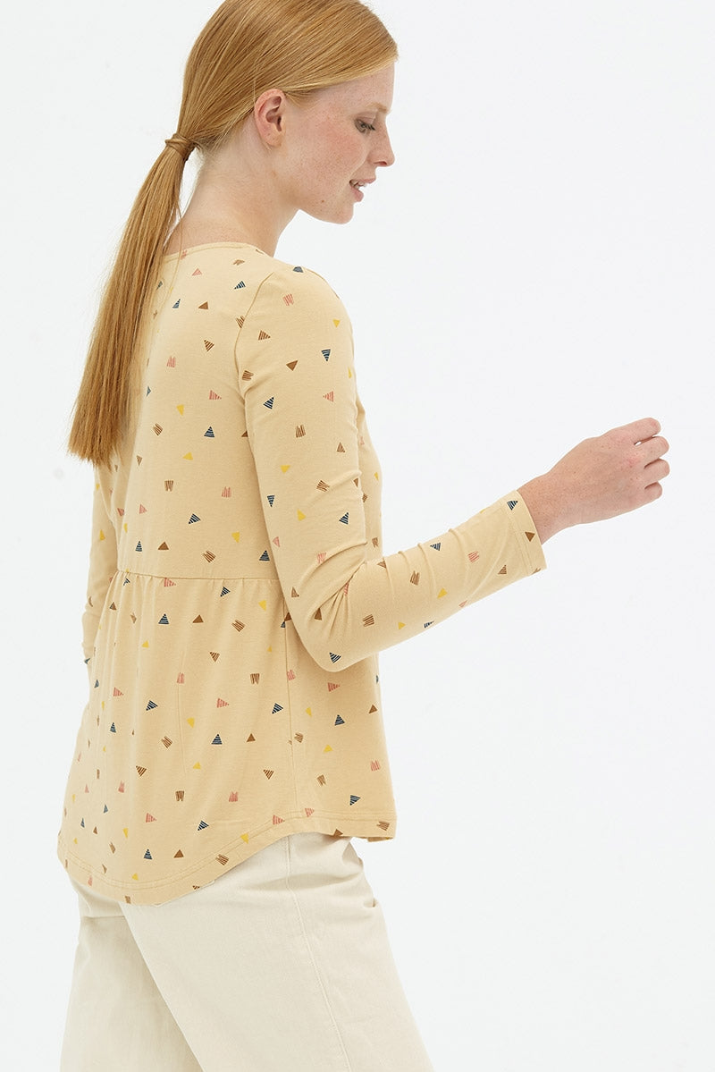Blusa botones beige Delia reversible