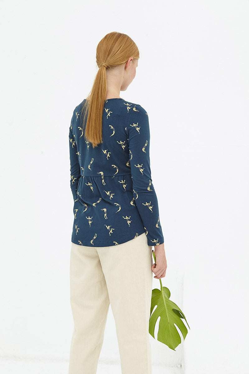 Blusa botones navy Delia reversible