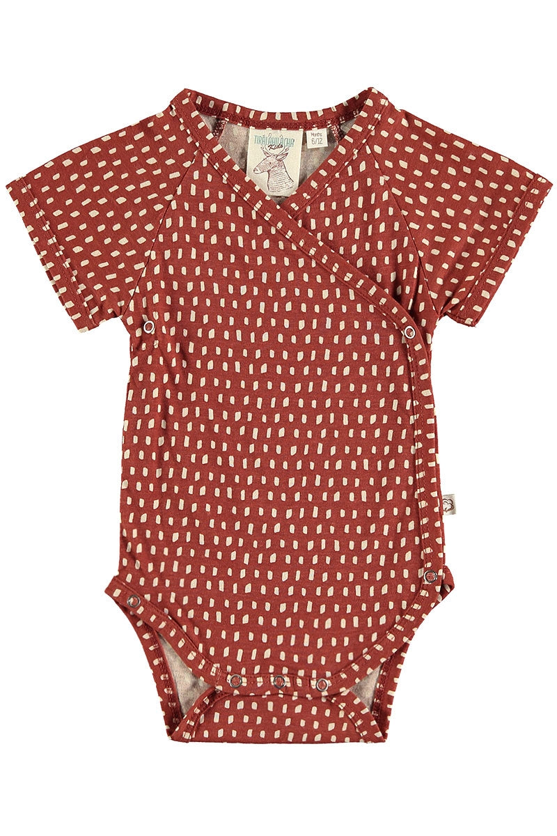 Body kimono abstracto colore teja