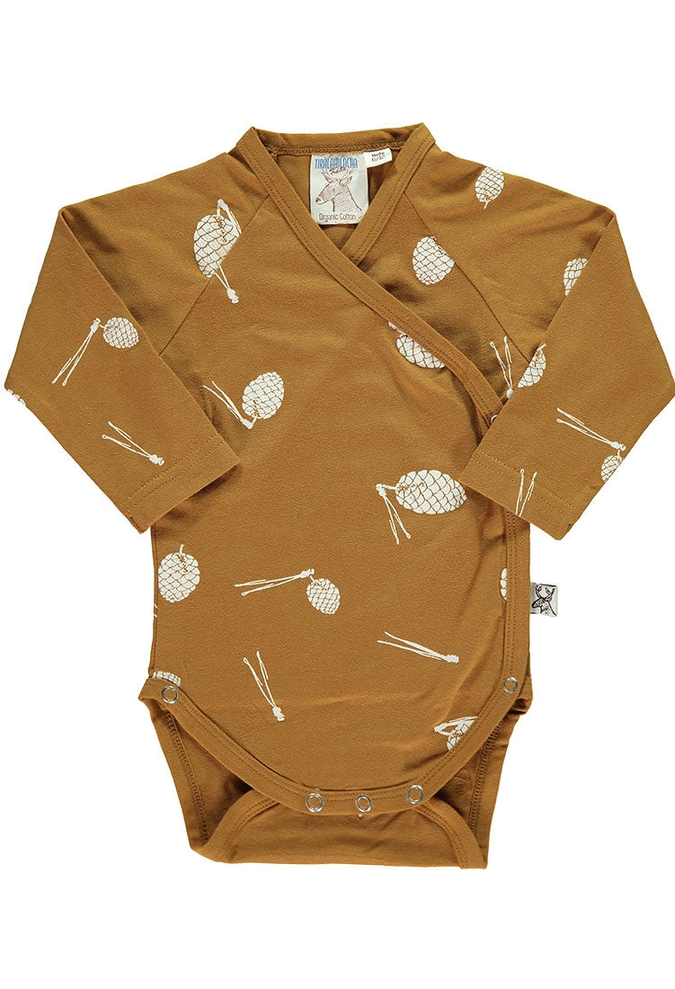 Body kimono con estampado piñas