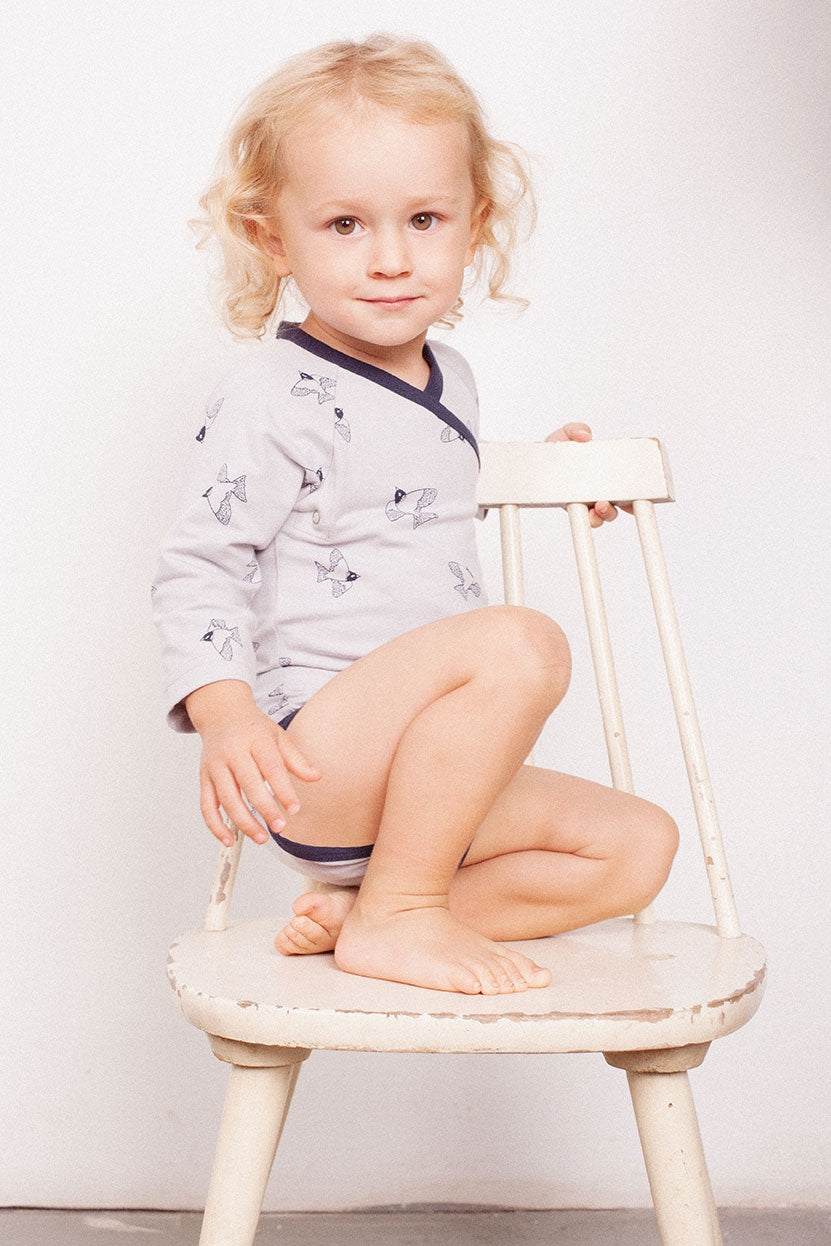 Body kimono gris combinado