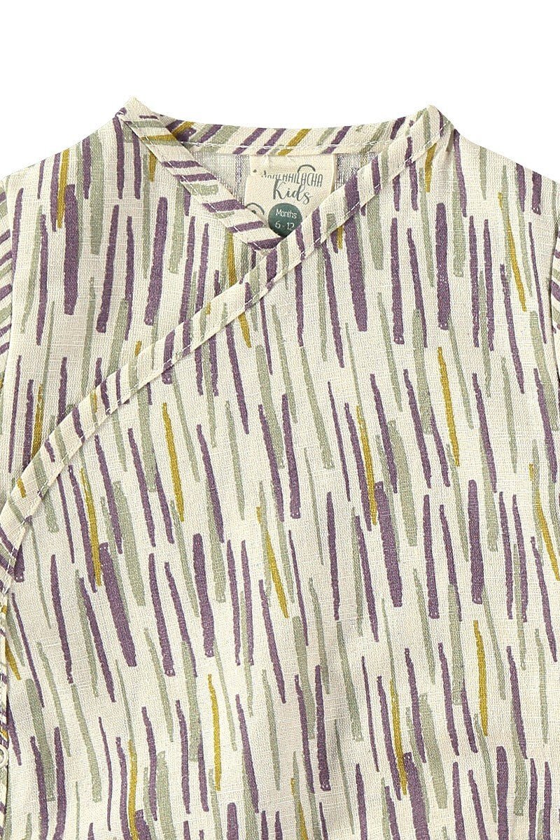 Body Kimono Jungle Beige Organic Cotton and Linen - Imagen 2