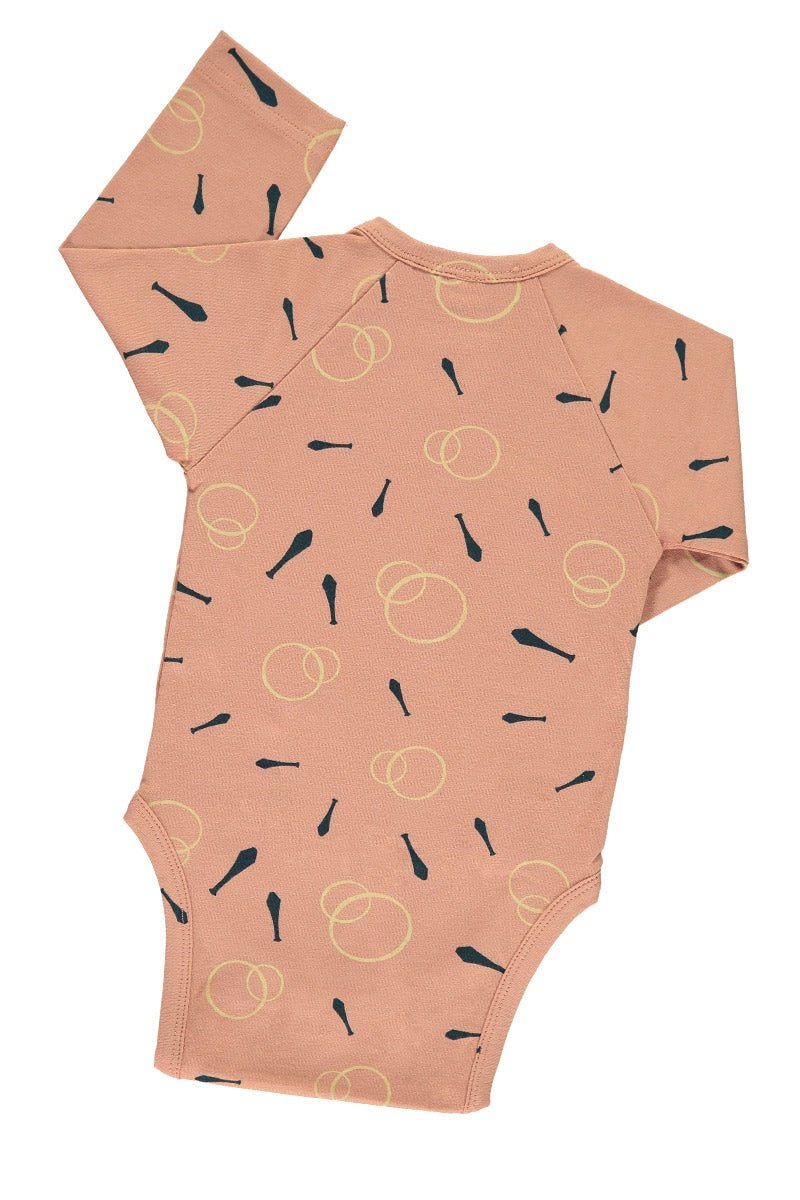 Body kimono rosa estampado malabares - Imagen 2