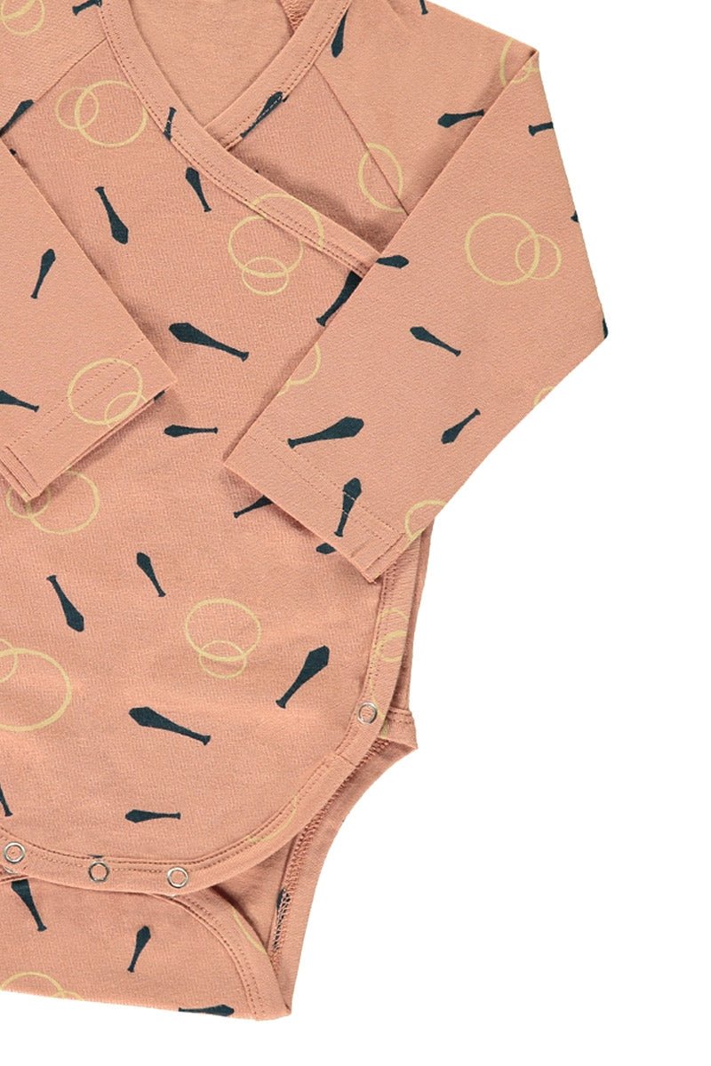 Body kimono rosa estampado malabares - Imagen 3