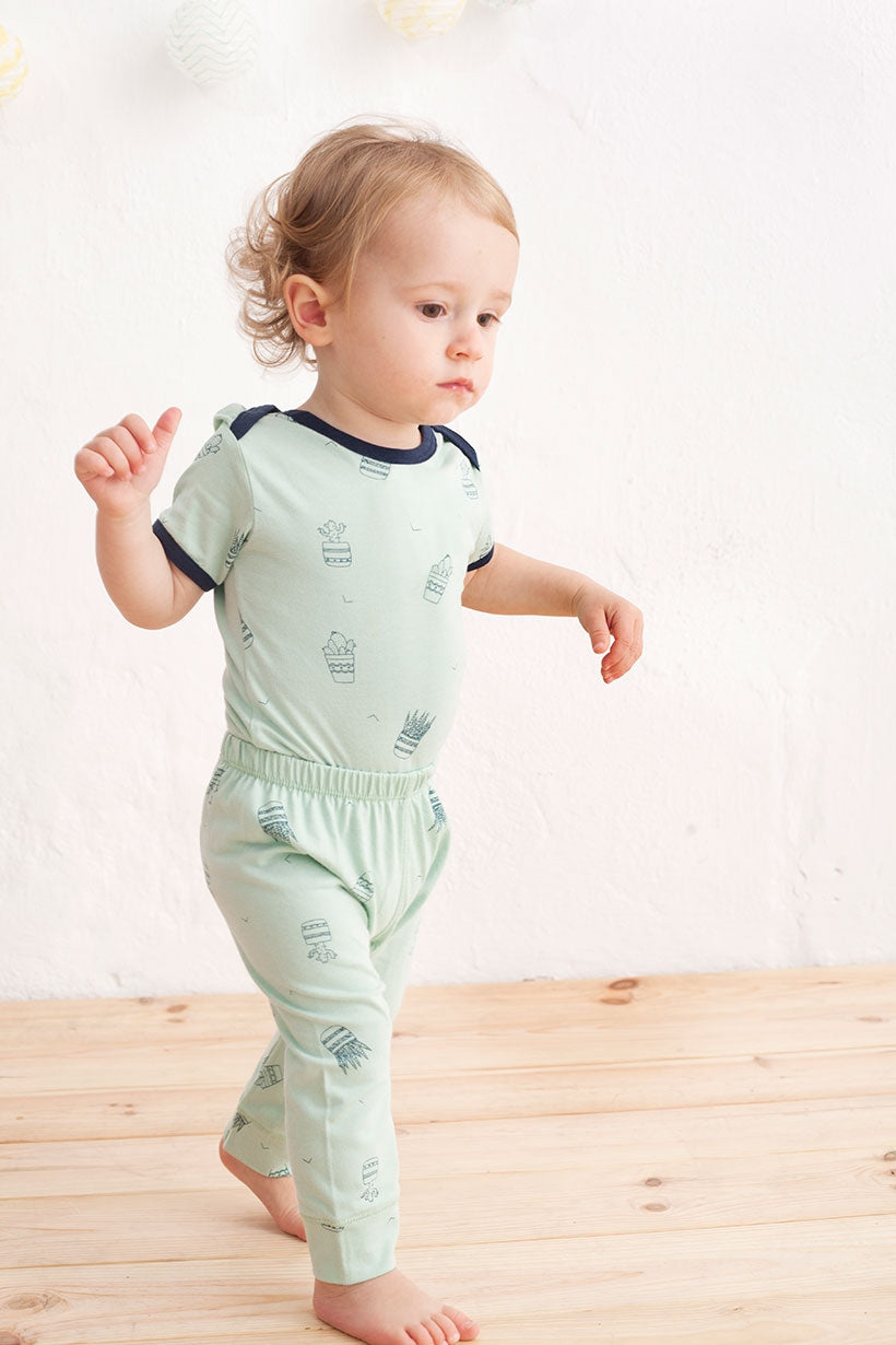 Body verde con estampado de cactus