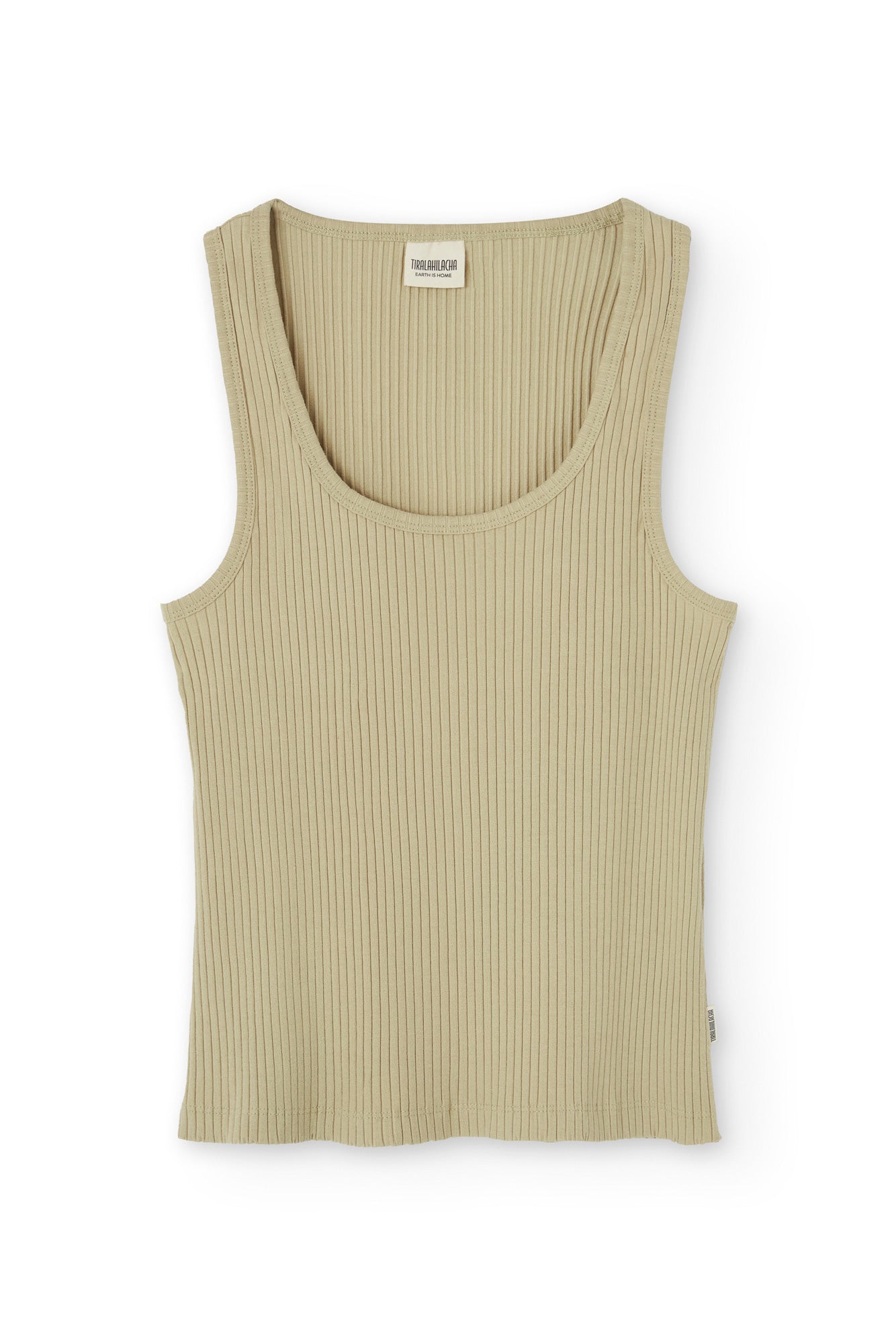 Bonie Khaki Ribbed Tank Top