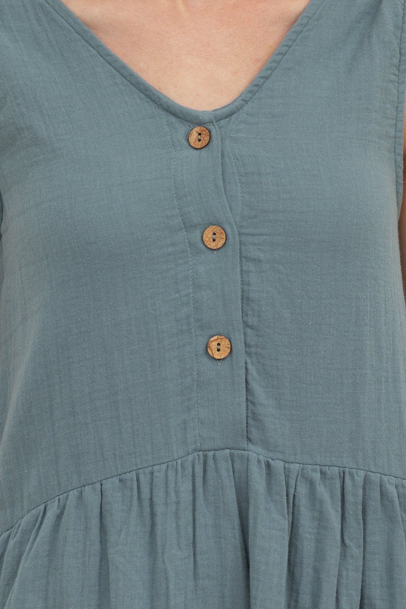 BRIGITTE muslin reversible dress in blue