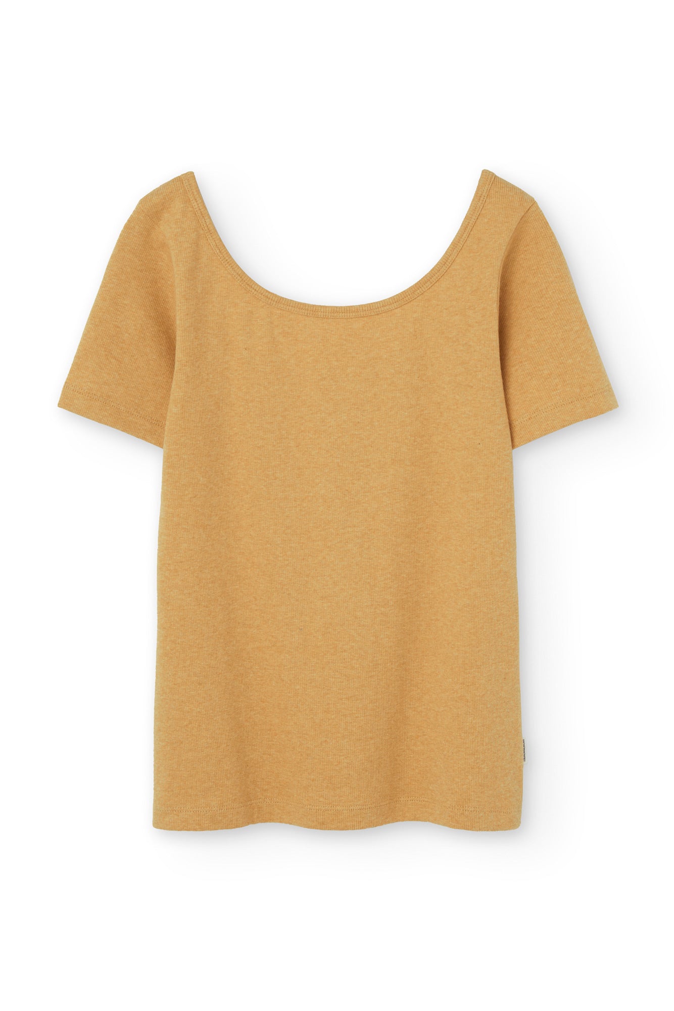 Brooke Yellow short sleeve boat neck t-shirt