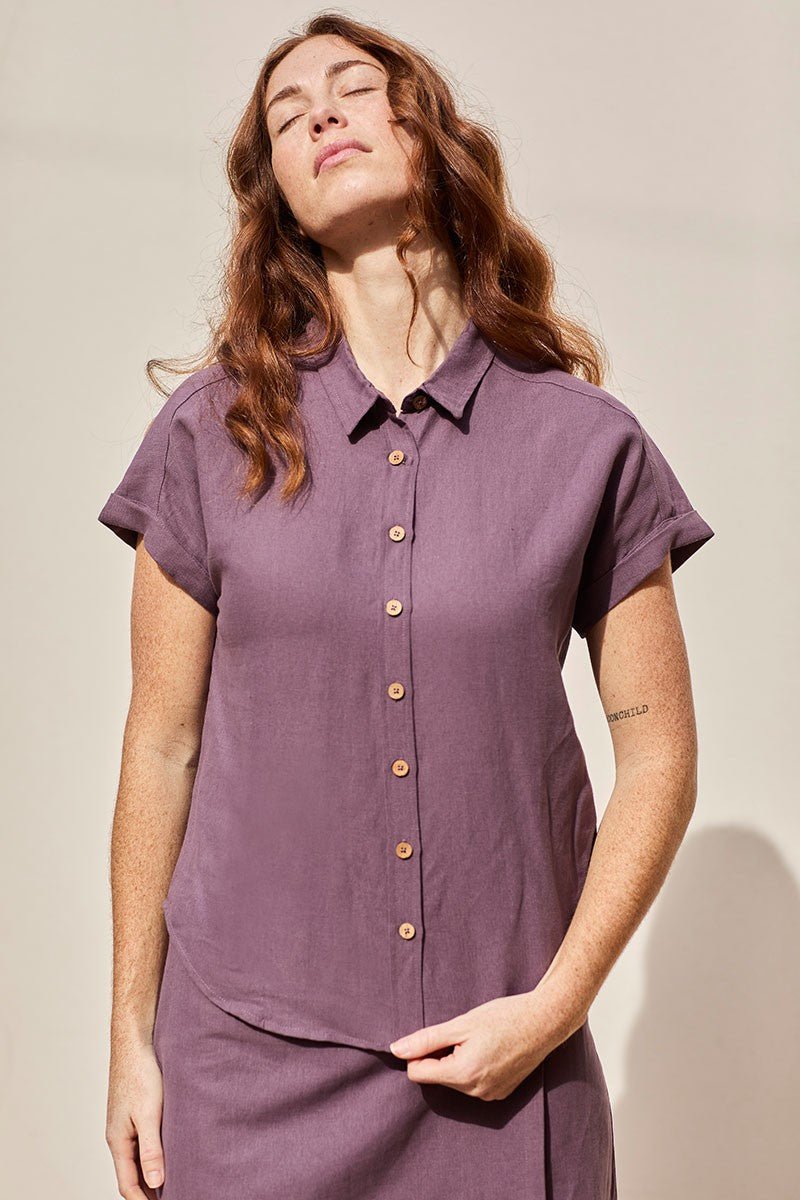 Camisa Fiorella Púrpura