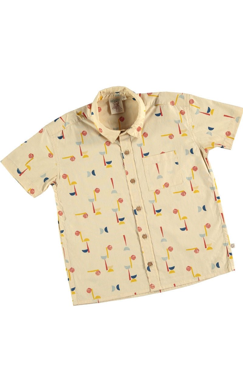 Camisa popelín estampado abstracto
