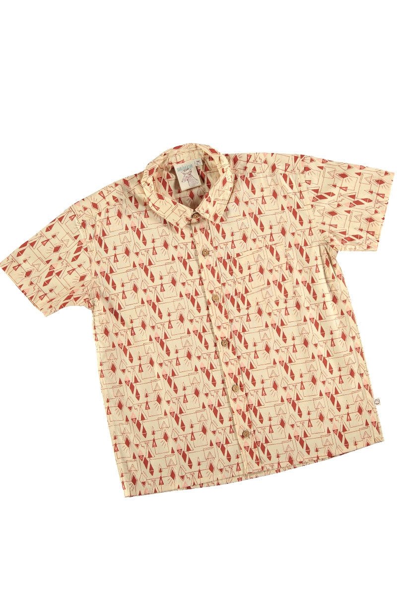 Camisa popelín estampado geométrico