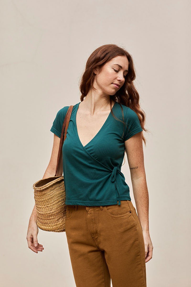 Camiseta Faina Verde  Azulado