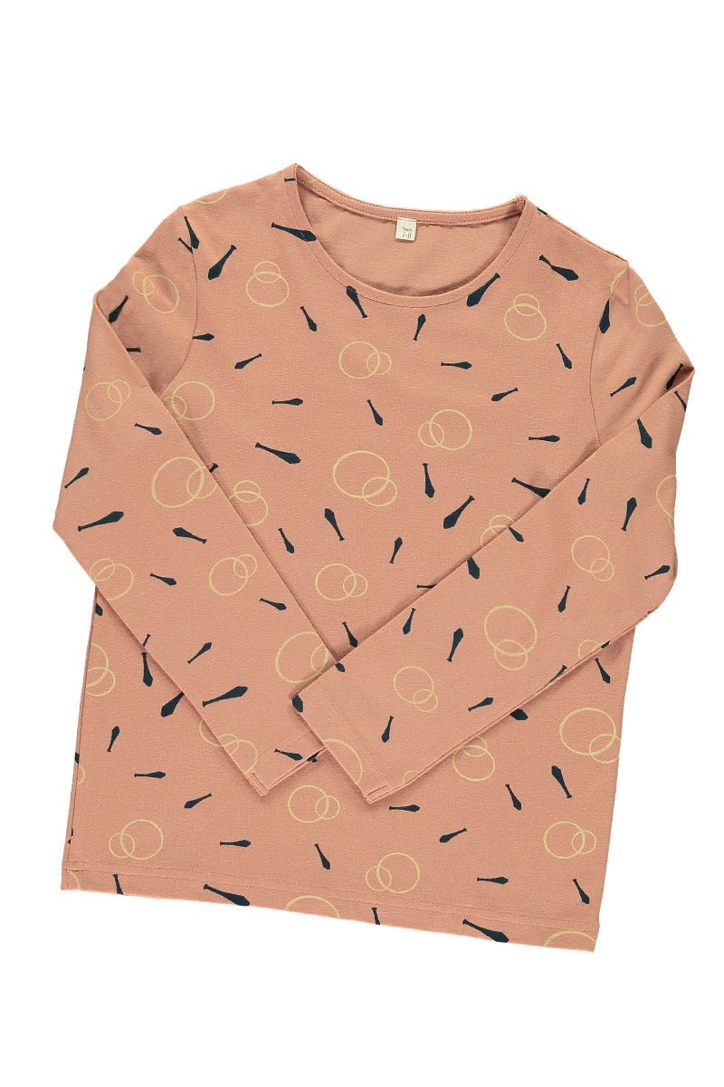 Camiseta unisex rosa estampado malabares - Imagen 2