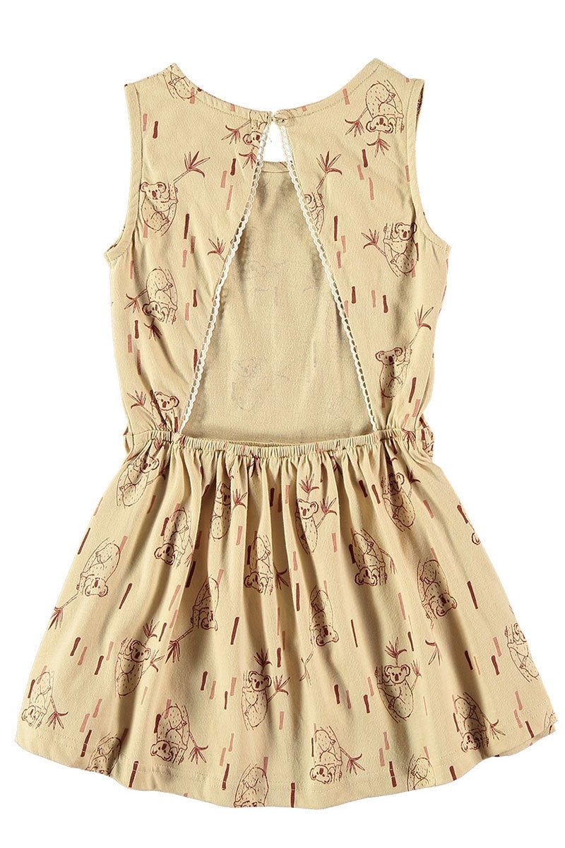 "Classic" dress in beige. - Imagen 2