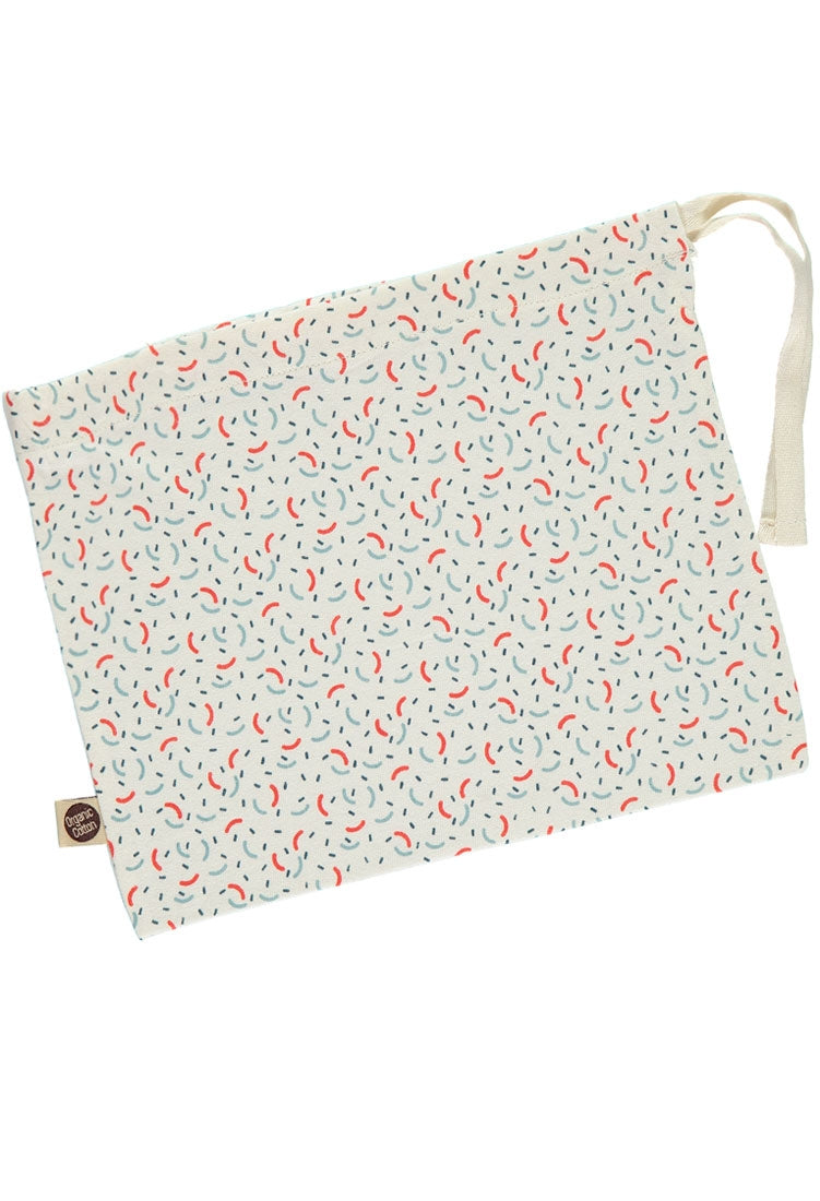 Cotton bag with geometric print