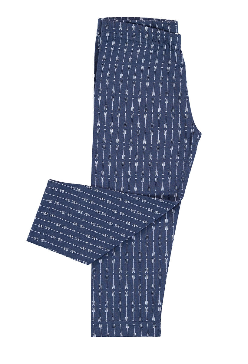 Dark blue arrow print leggins