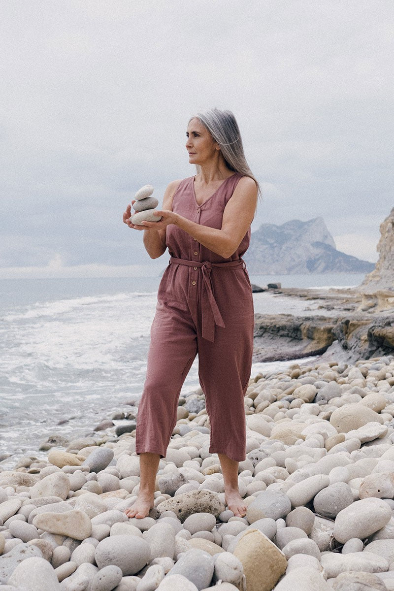 Elba jumpsuit in mauve