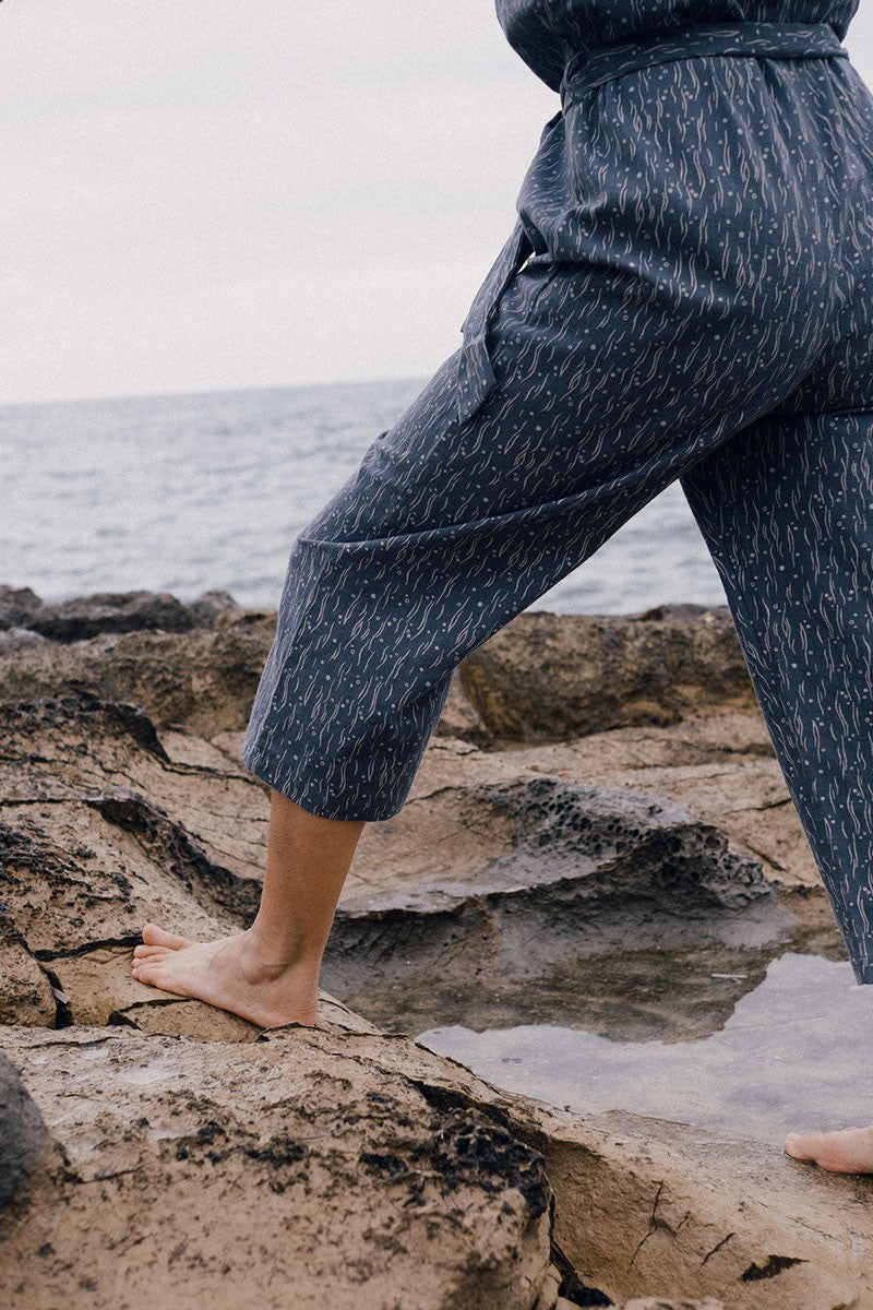 Elba jumpsuit with mist in blue
