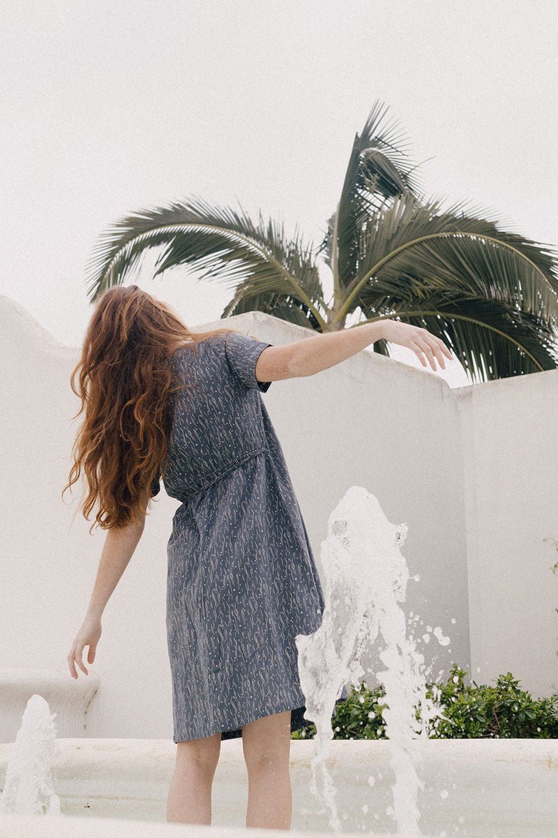 Eliette dress with fog in blue - Imagen 2