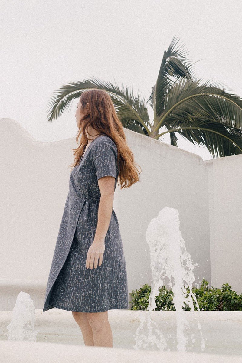 Eliette dress with fog in blue - Imagen 3